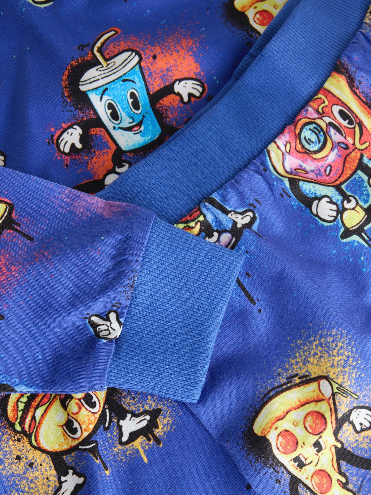 Blue Food Single Jogger Pyjamas (3-16yrs) - image 3