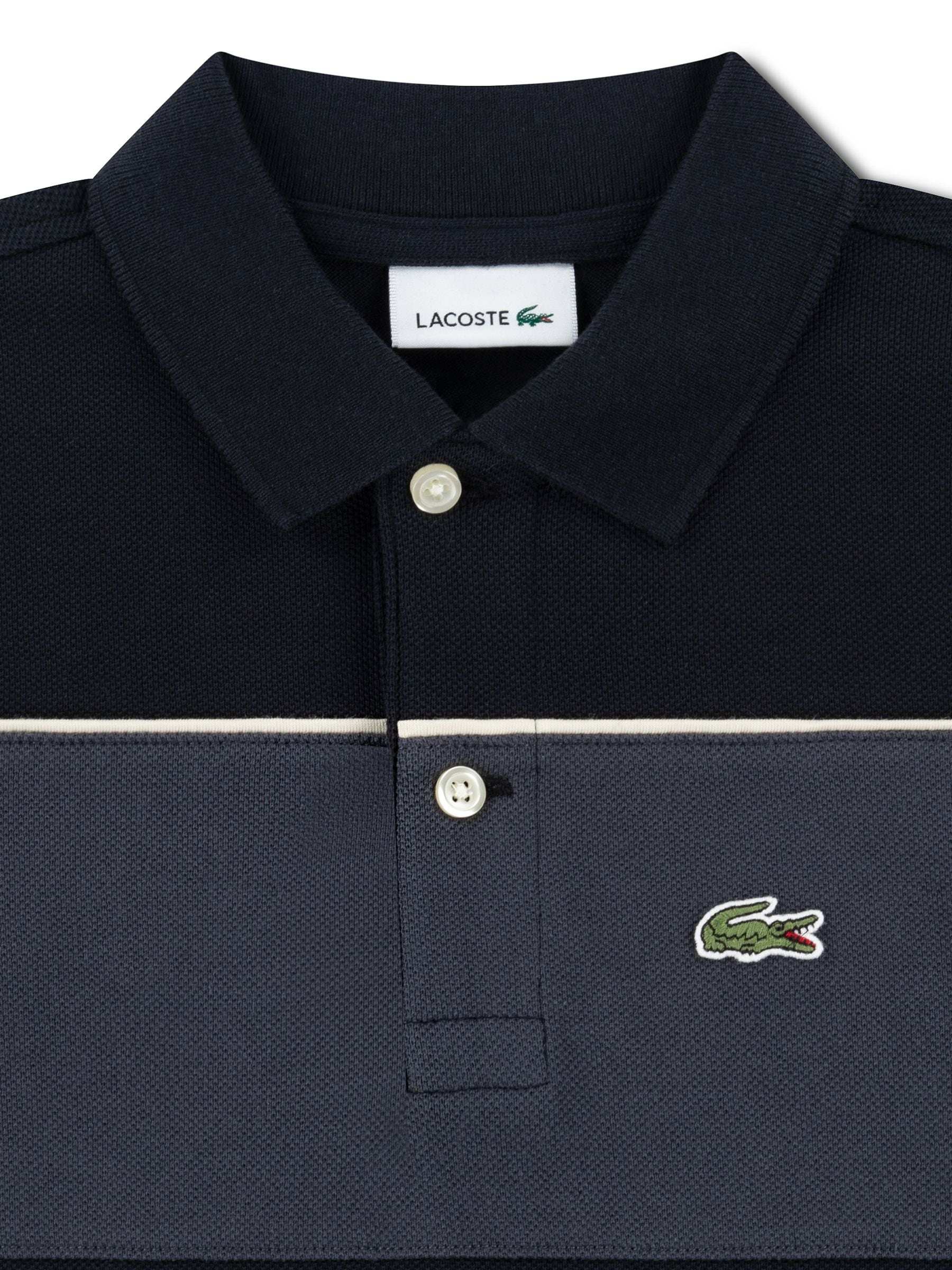 Dsiney Kidz - Lacoste Black Colourblock Polo Shirt image 4