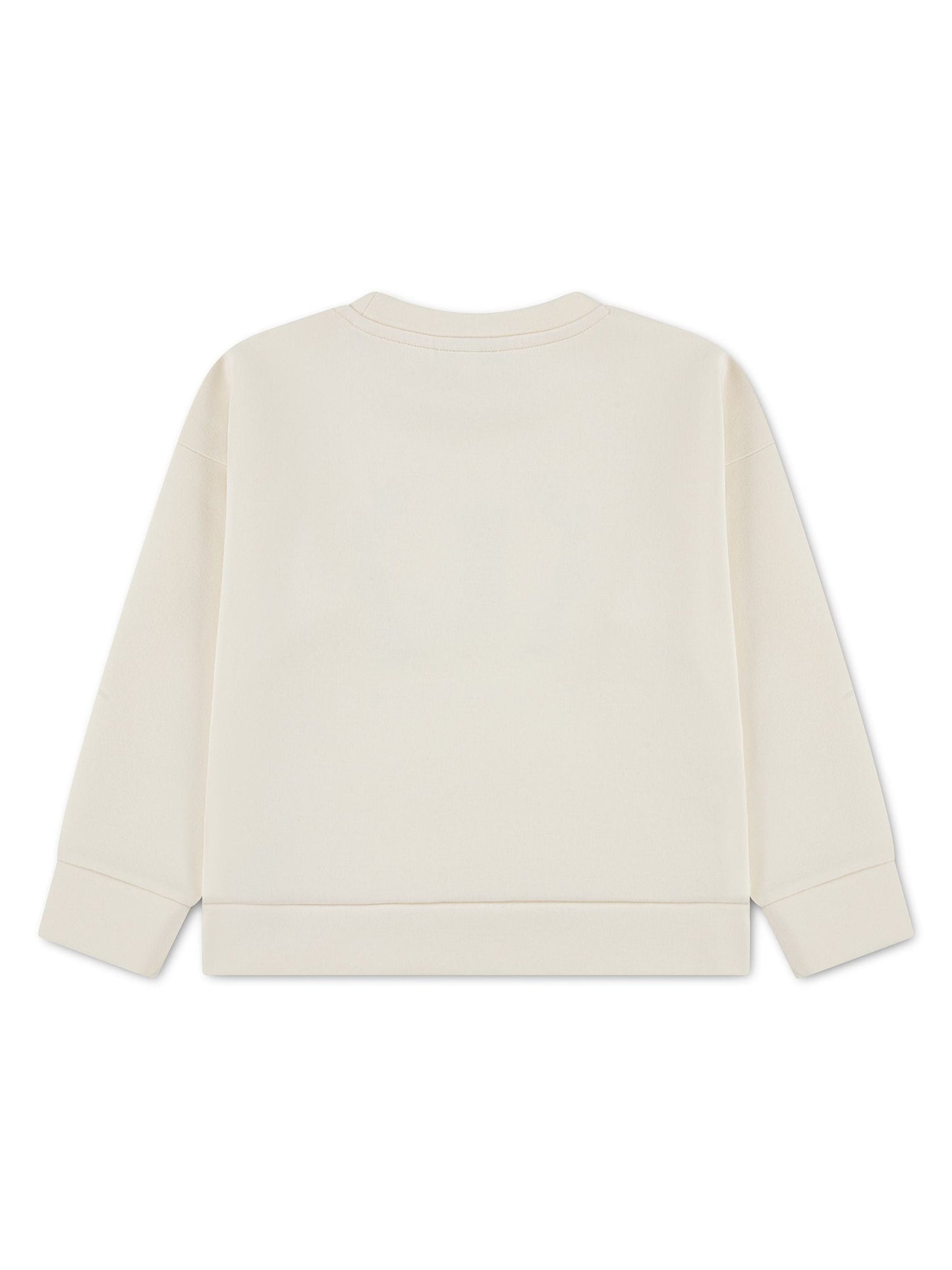 Lacoste Cream Spacer Knit Oversized Crewneck T-Shirt image 2