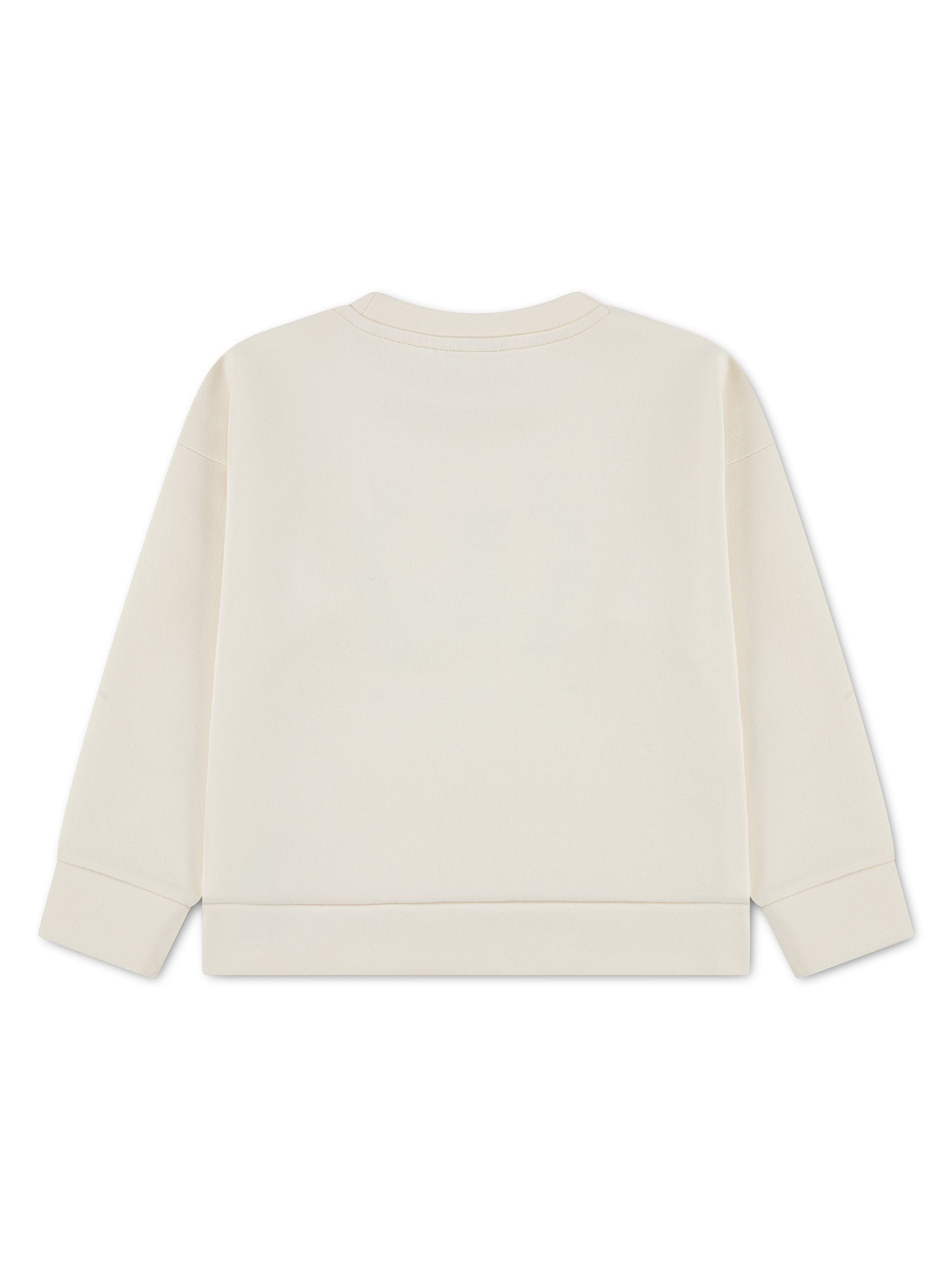 Lacoste Cream Spacer Knit Oversized Crewneck T-Shirt image 2