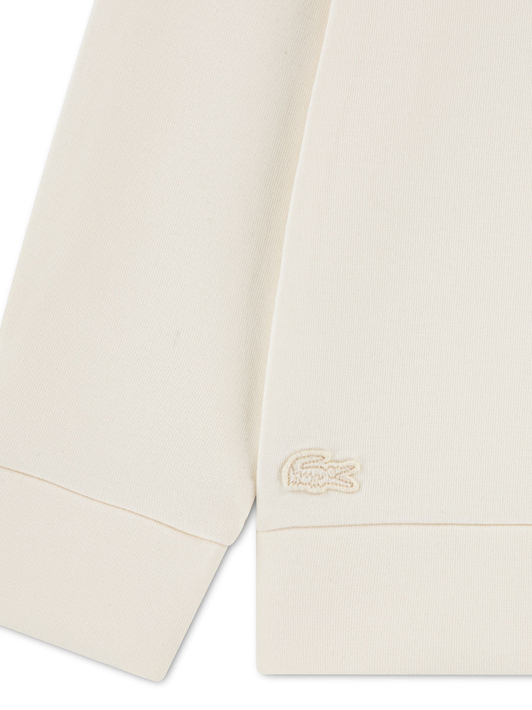 Lacoste Cream Spacer Knit Oversized Crewneck T-Shirt image 4