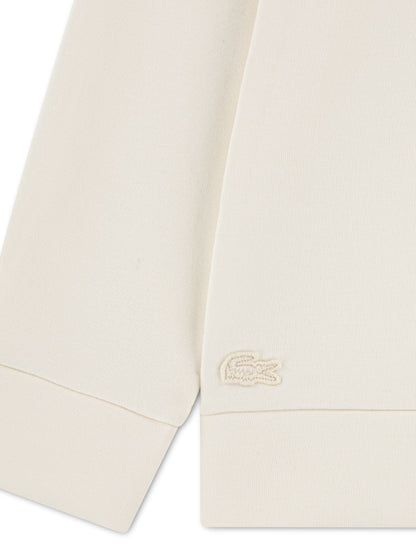 Lacoste Cream Spacer Knit Oversized Crewneck T-Shirt image 4