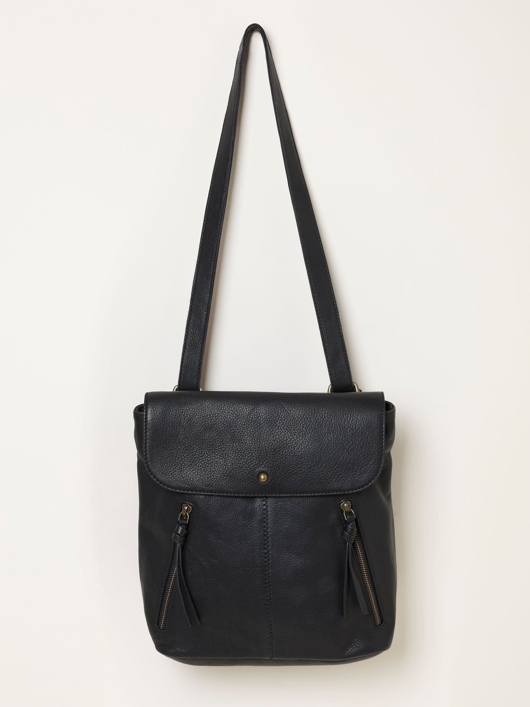 FatFace Black Lottie Leather Backpack image 1