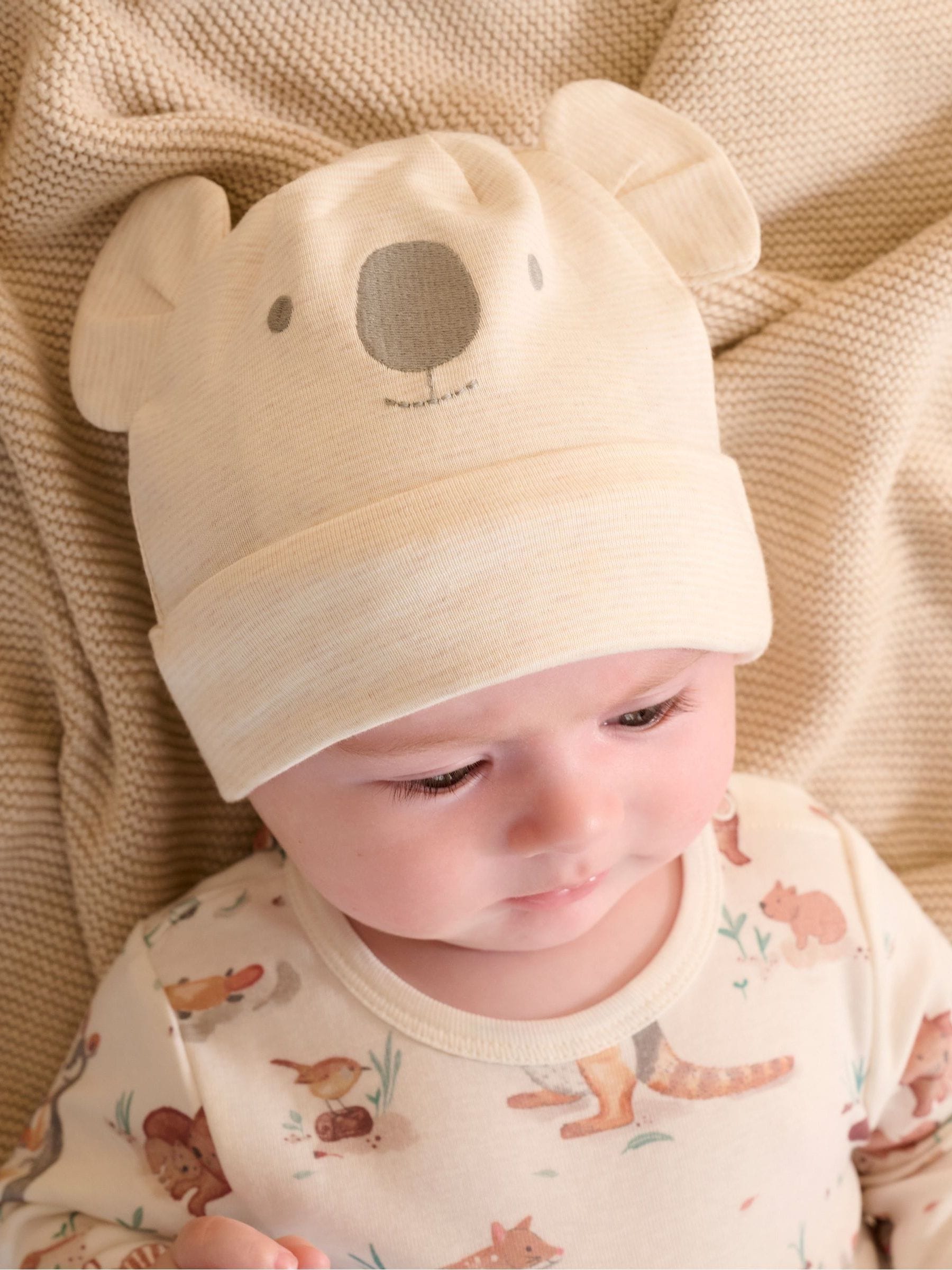 Purebaby Natural Hat Set 3 Piece image 2