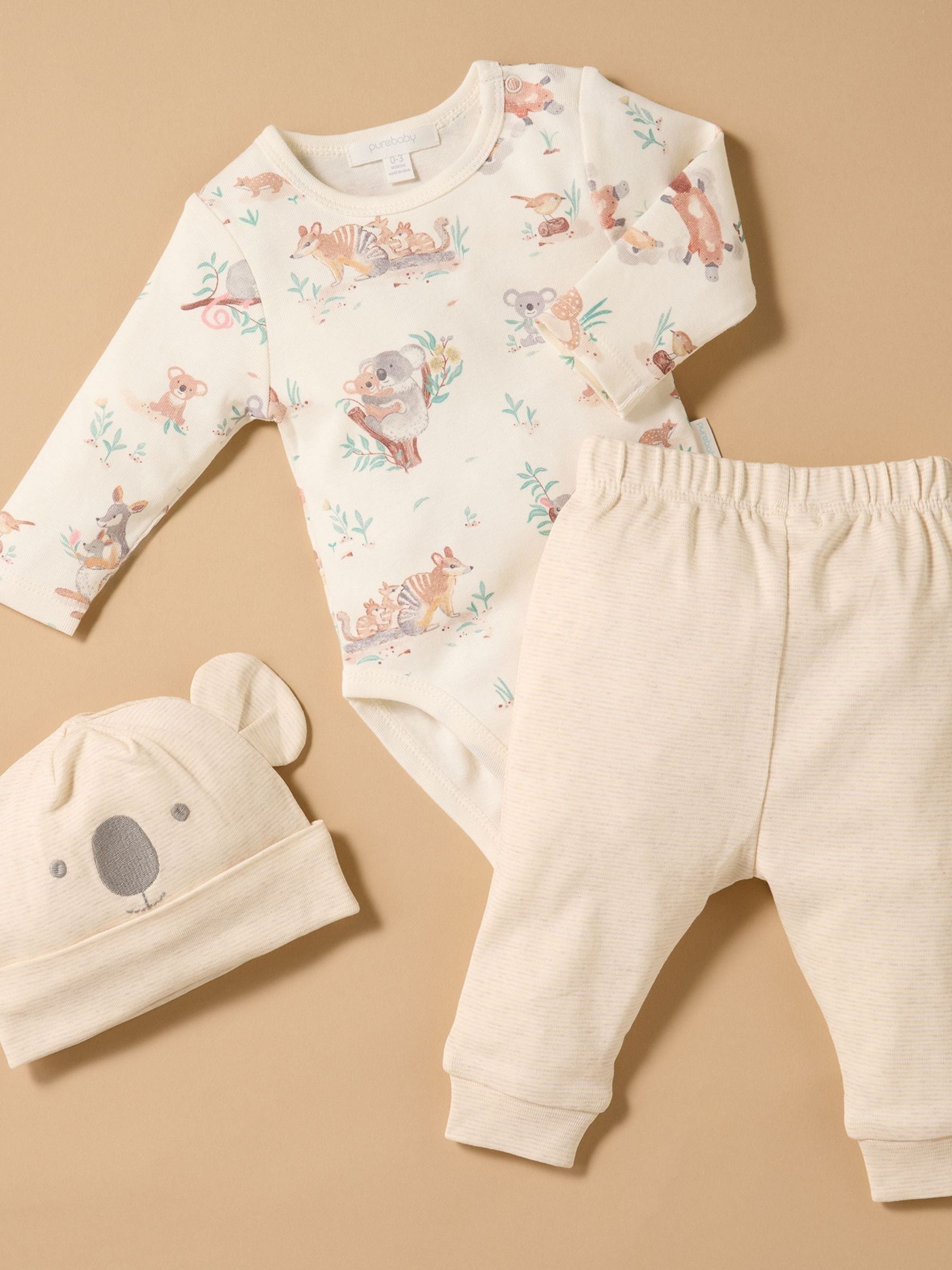 Purebaby Natural Hat Set 3 Piece image 4