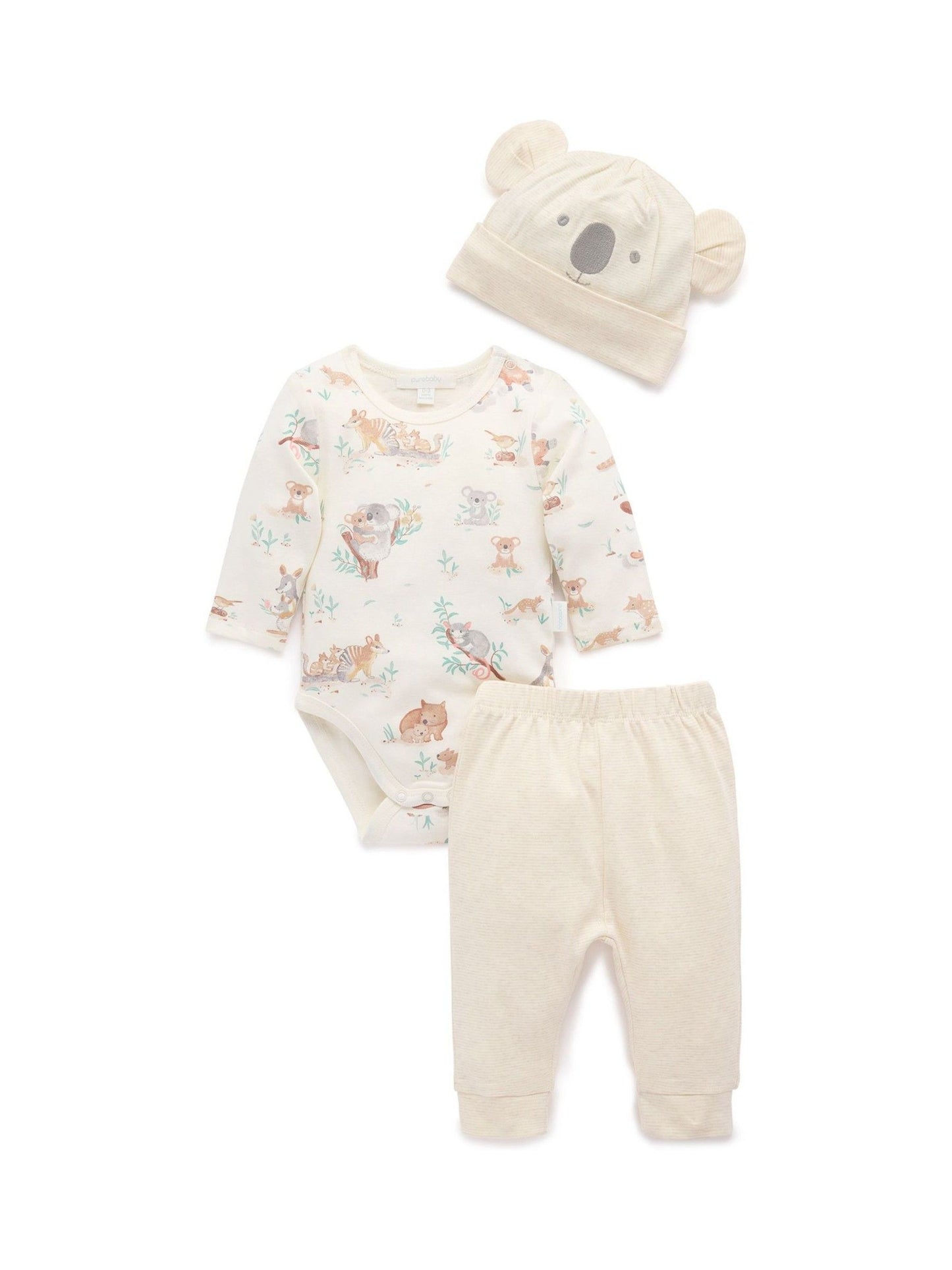 Purebaby Natural Hat Set 3 Piece image 5