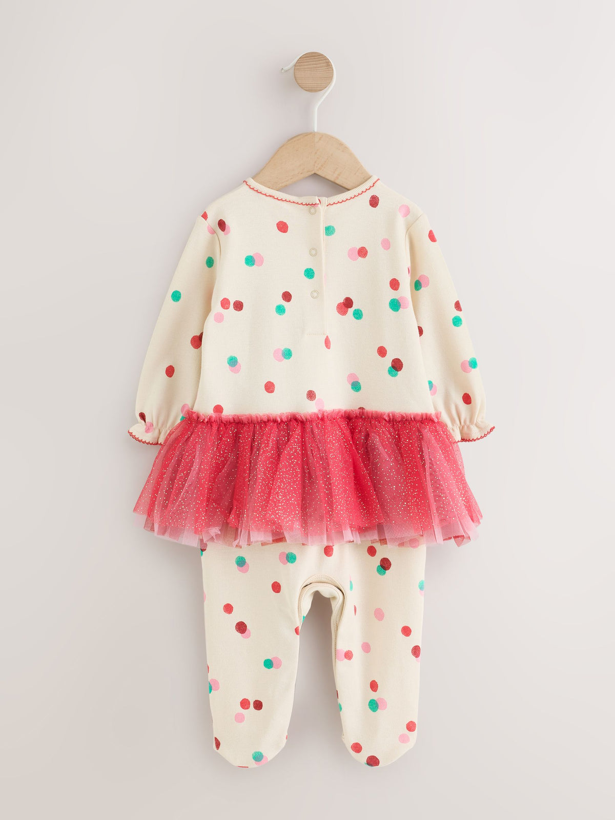 Red/White Christmas Tutu Baby Sleepsuit (0mths-2yrs) - image 2