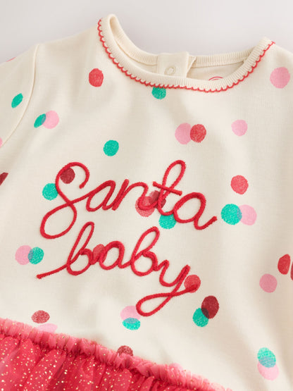 Red/White Christmas Tutu Baby Sleepsuit (0mths-2yrs) - image 3
