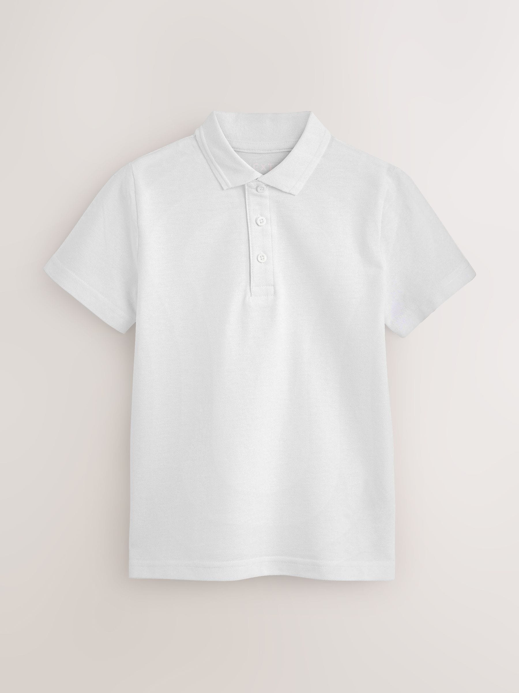 Dsiney Kidz - White Cooling-Technology Quick-Dry School Short Sleeve Polo Shirts 2 Pack (3-16yrs) image 3