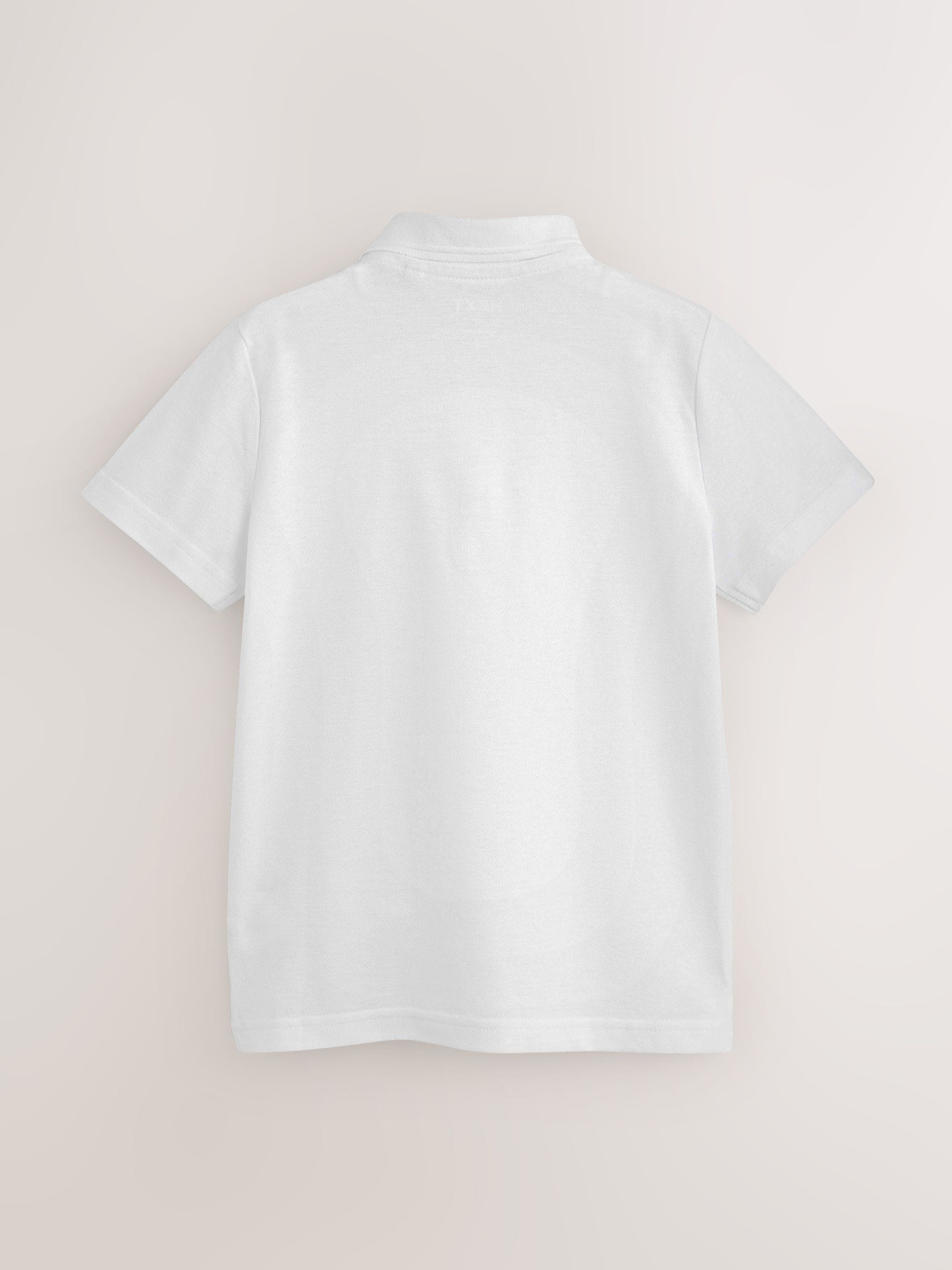 Dsiney Kidz - White Cooling-Technology Quick-Dry School Short Sleeve Polo Shirts 2 Pack (3-16yrs) image 4