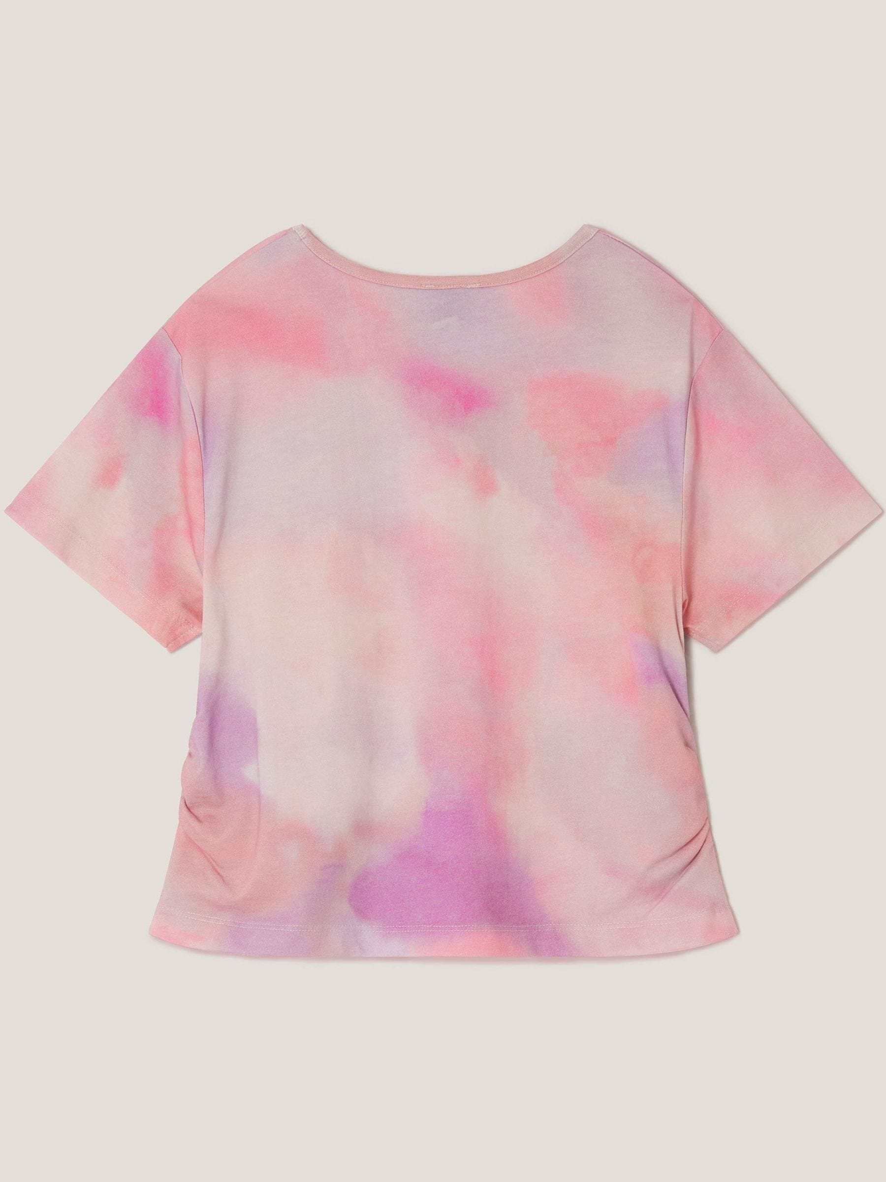 Monsoon Pink Palm Print Ombré T-Shirt image 2
