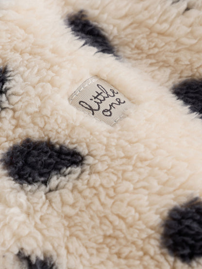 Black/White Dalmation Fleece Two Way Zip Baby Sleepsuit - image 7