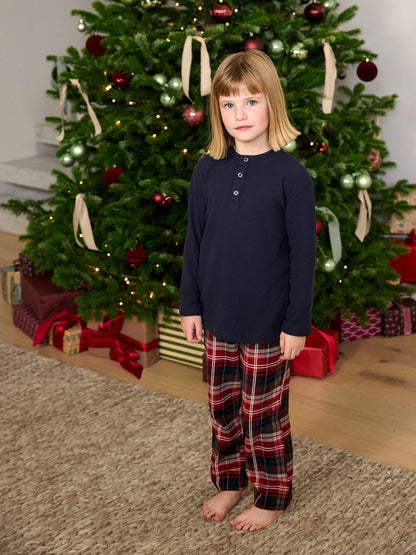 Red/Navy Check Christmas Matching Family Pyjamas (1.5-16yrs) - image 4