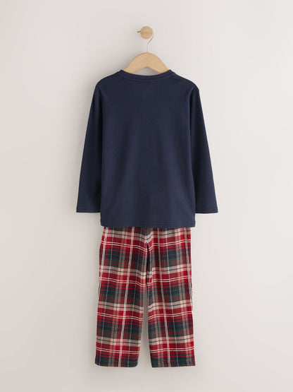 Red/Navy Check Christmas Matching Family Pyjamas (1.5-16yrs) - image 7