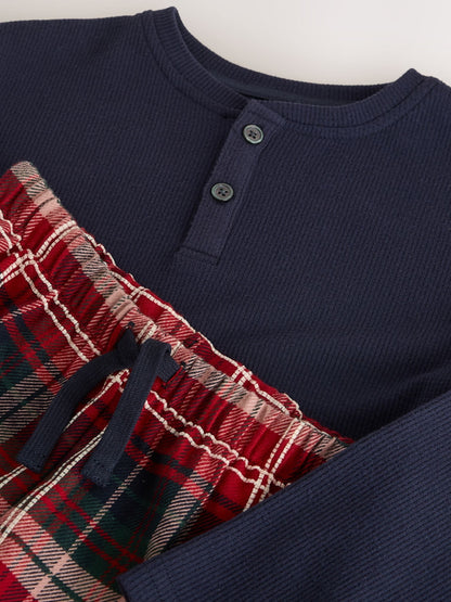 Red/Navy Check Christmas Matching Family Pyjamas (1.5-16yrs) - image 9