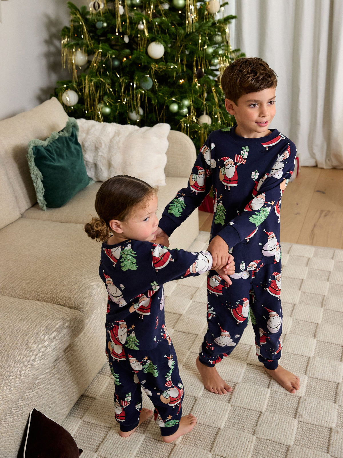 Navy Matching Family Christmas Pyjamas (9mths-16yrs) - image 1