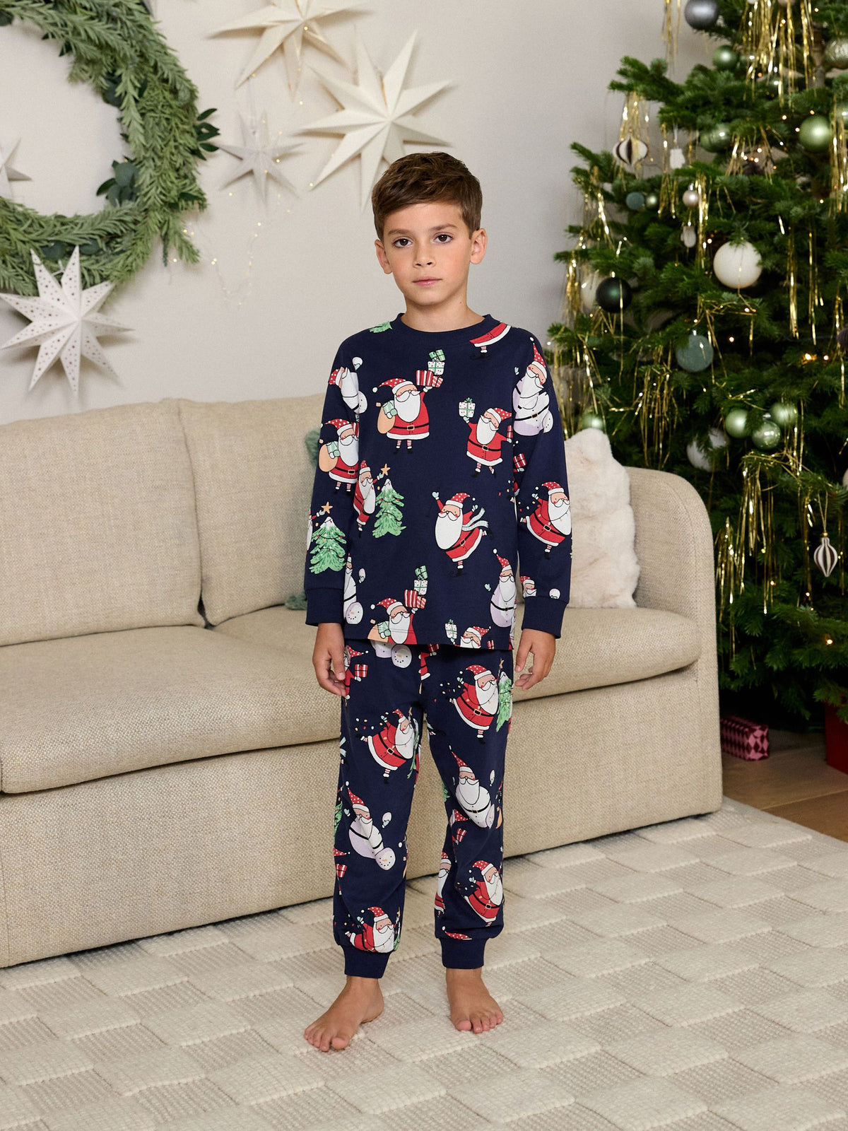 Navy Matching Family Christmas Pyjamas (9mths-16yrs) - image 2