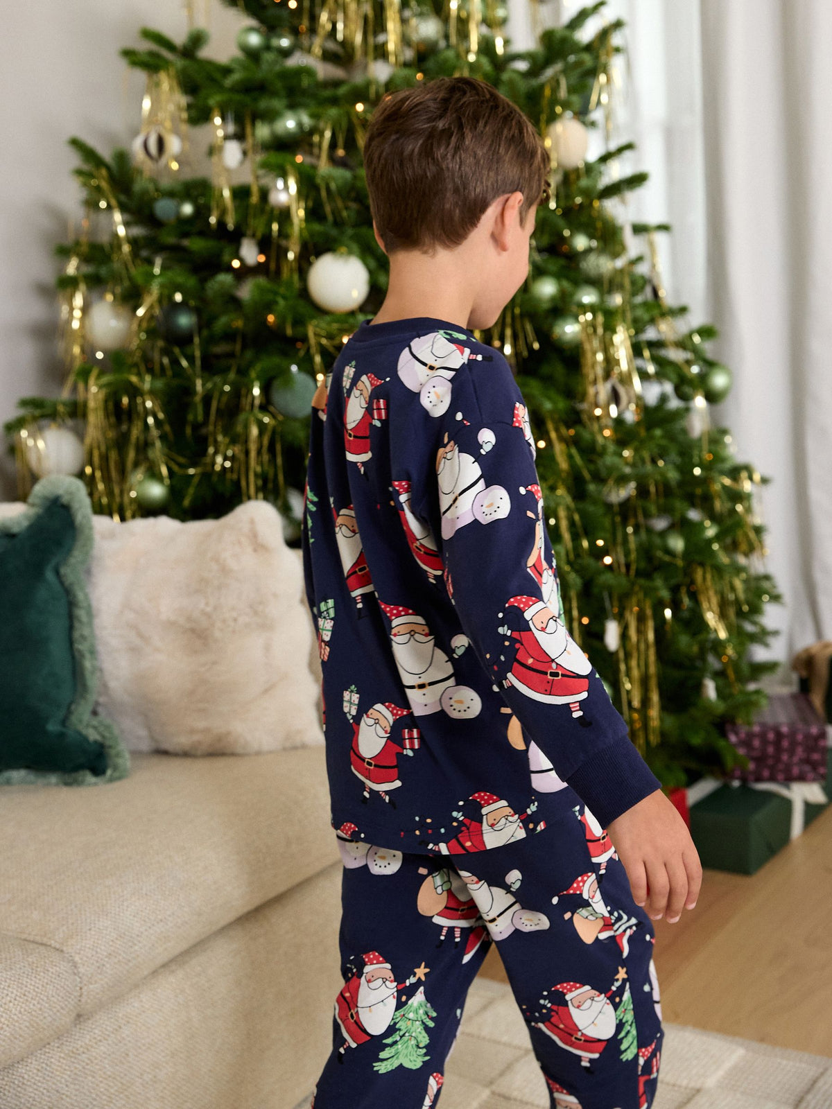 Navy Matching Family Christmas Pyjamas (9mths-16yrs) - image 4