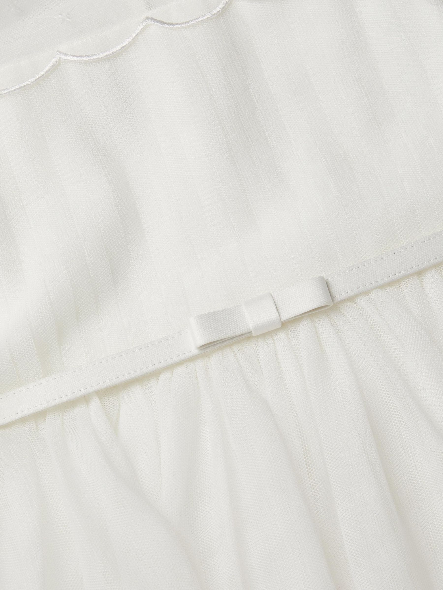 Monsoon Ivory Gracia Embroidered Yoke Tulle Dress image 4