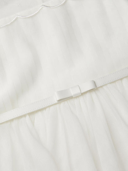 Monsoon Ivory Gracia Embroidered Yoke Tulle Dress image 4