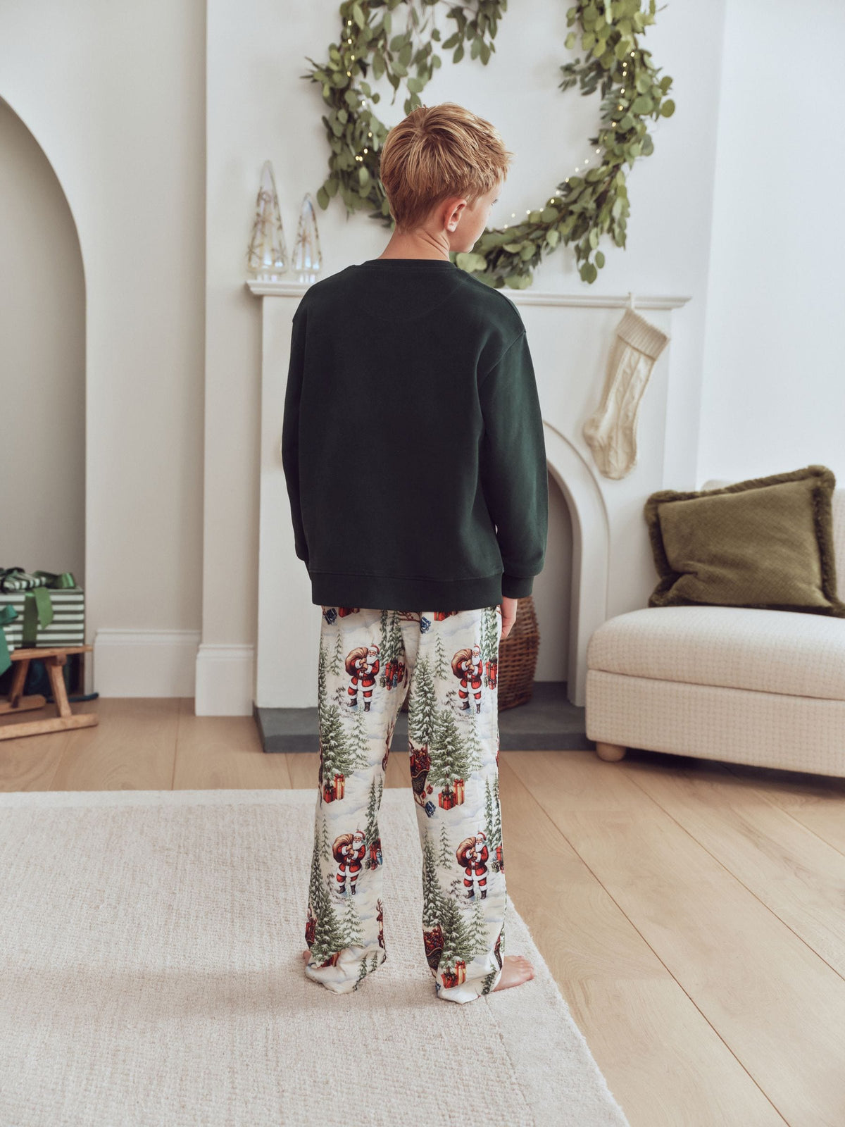 Green/Ecru Family Christmas Matching Pyjamas Set (12mths-16yrs) - image 2