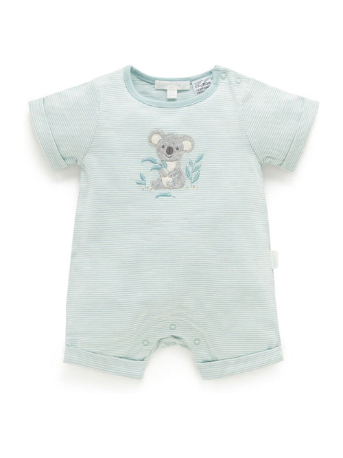 Purebaby Green Koala Shortie Romper image 1