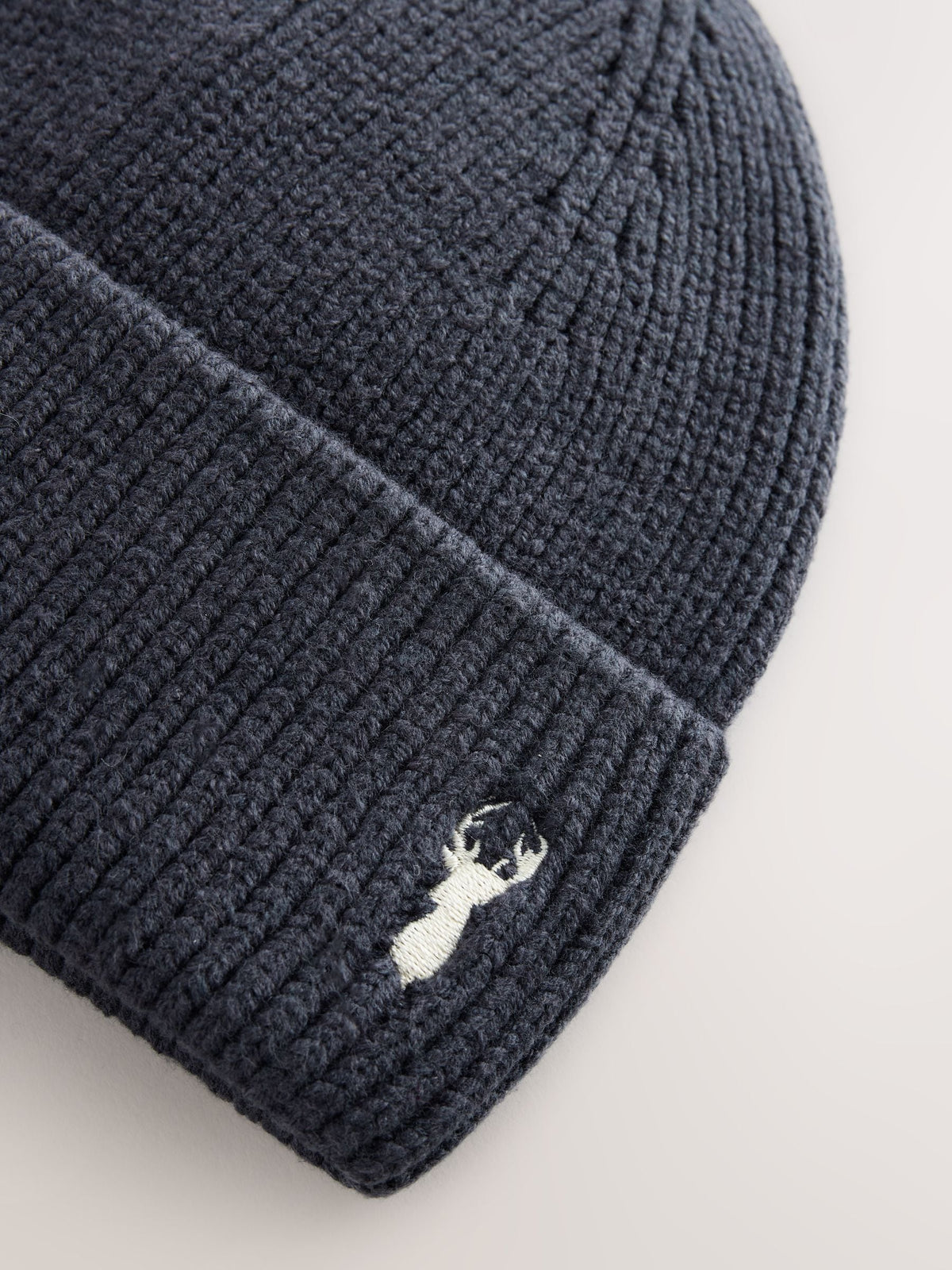 Dsiney Kidz - Navy Stag Stag Embroidered Knitted  Beanie Hat (1-16yrs) image 2