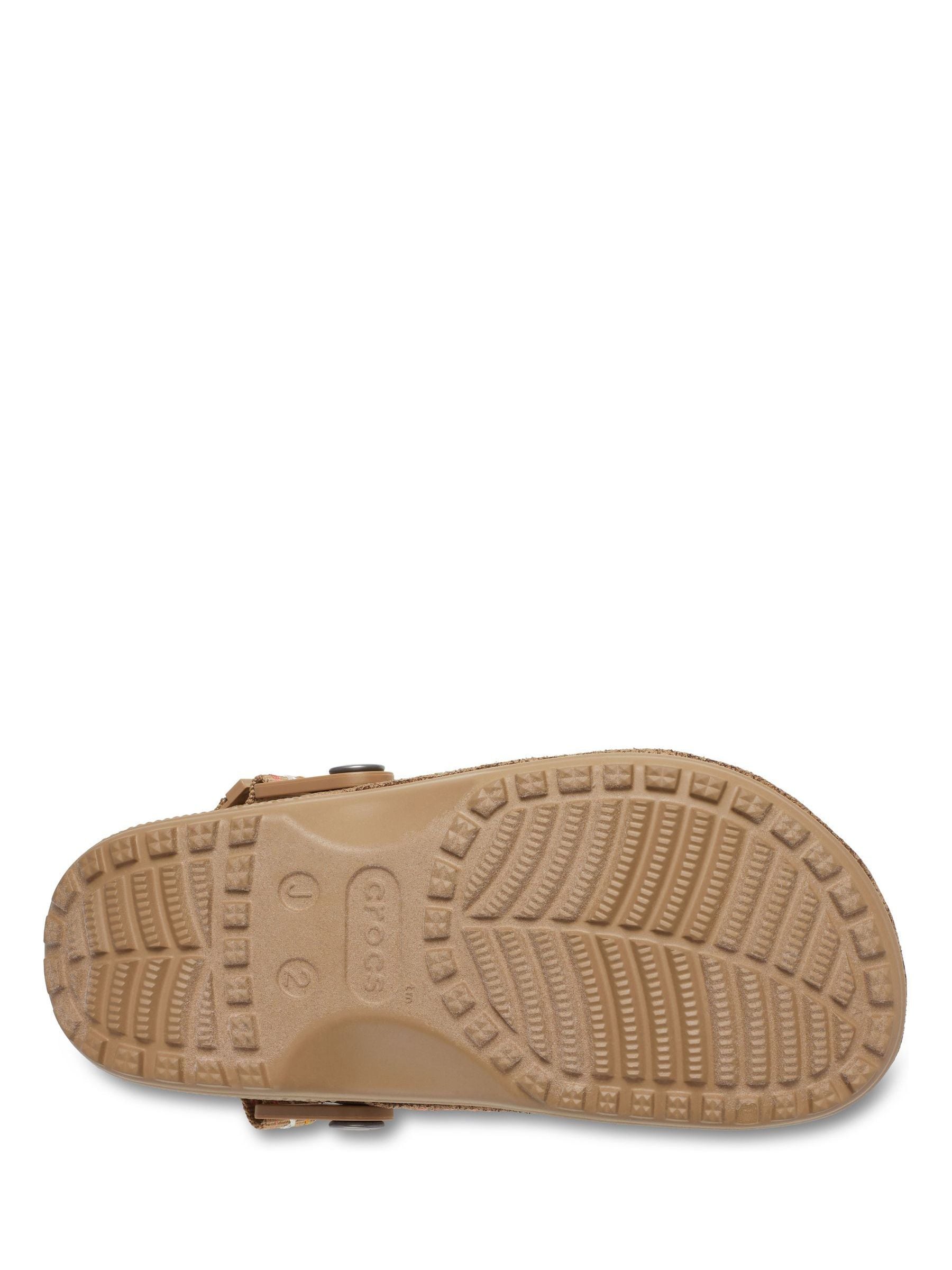 Crocs Brown Kids Classic Crafted Suede Stitch Clogs image 5