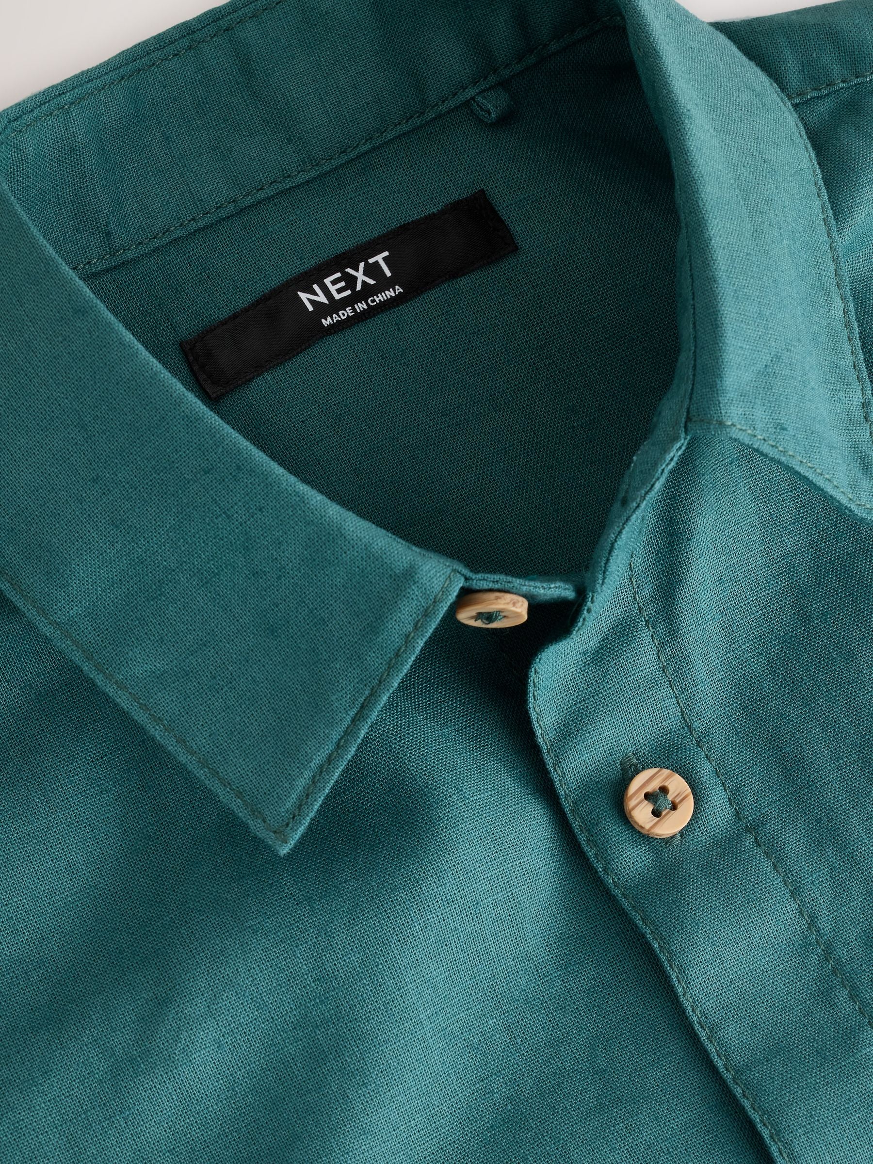 Dsiney Kidz - Forest Green Short Sleeve Linen Blend Shirt (3-16yrs) image 3