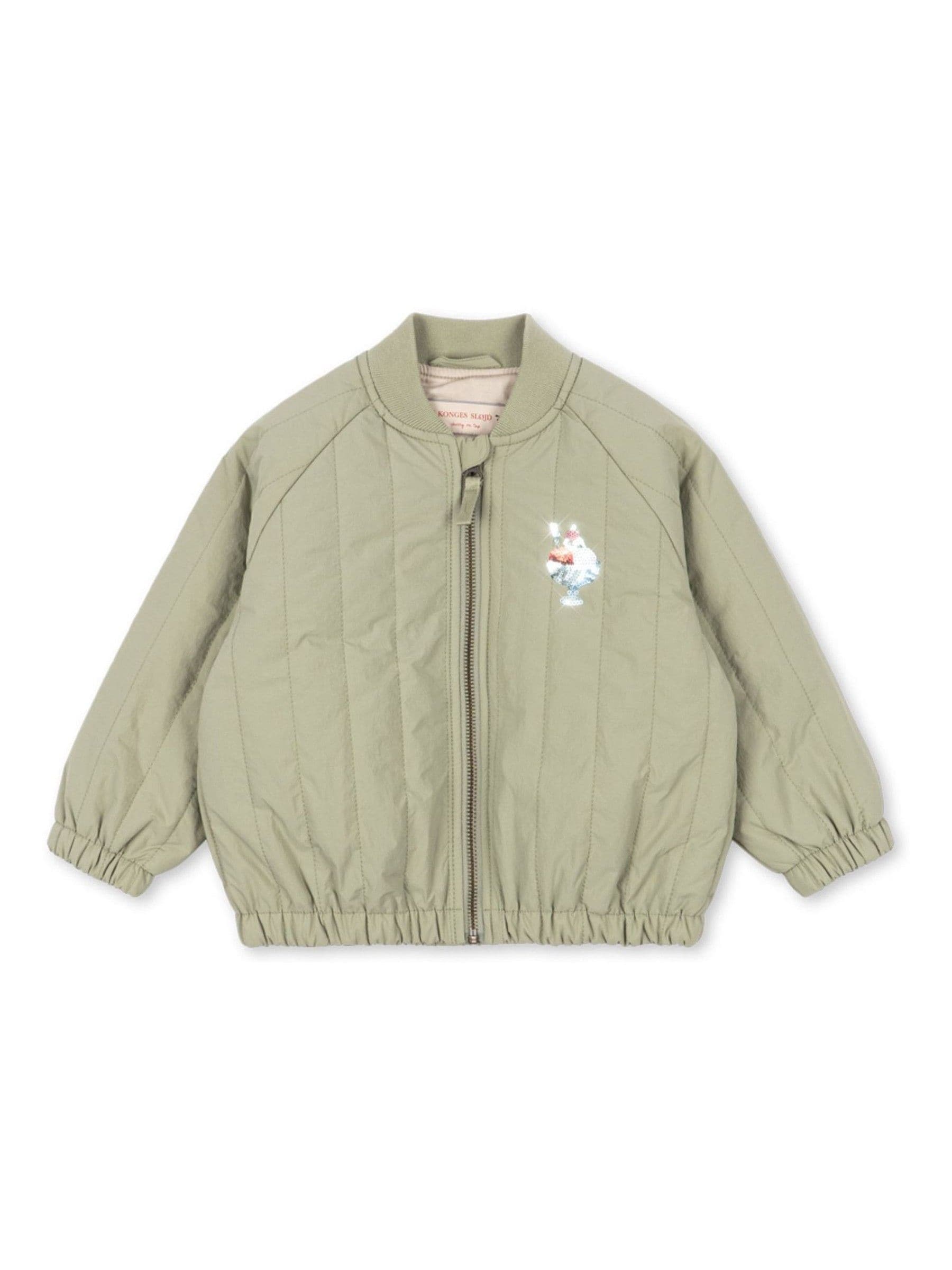 Dsiney Kidz - Konges Sløjd Green Juno Sequin Ice Back Graphic Bomber Jacket image 1