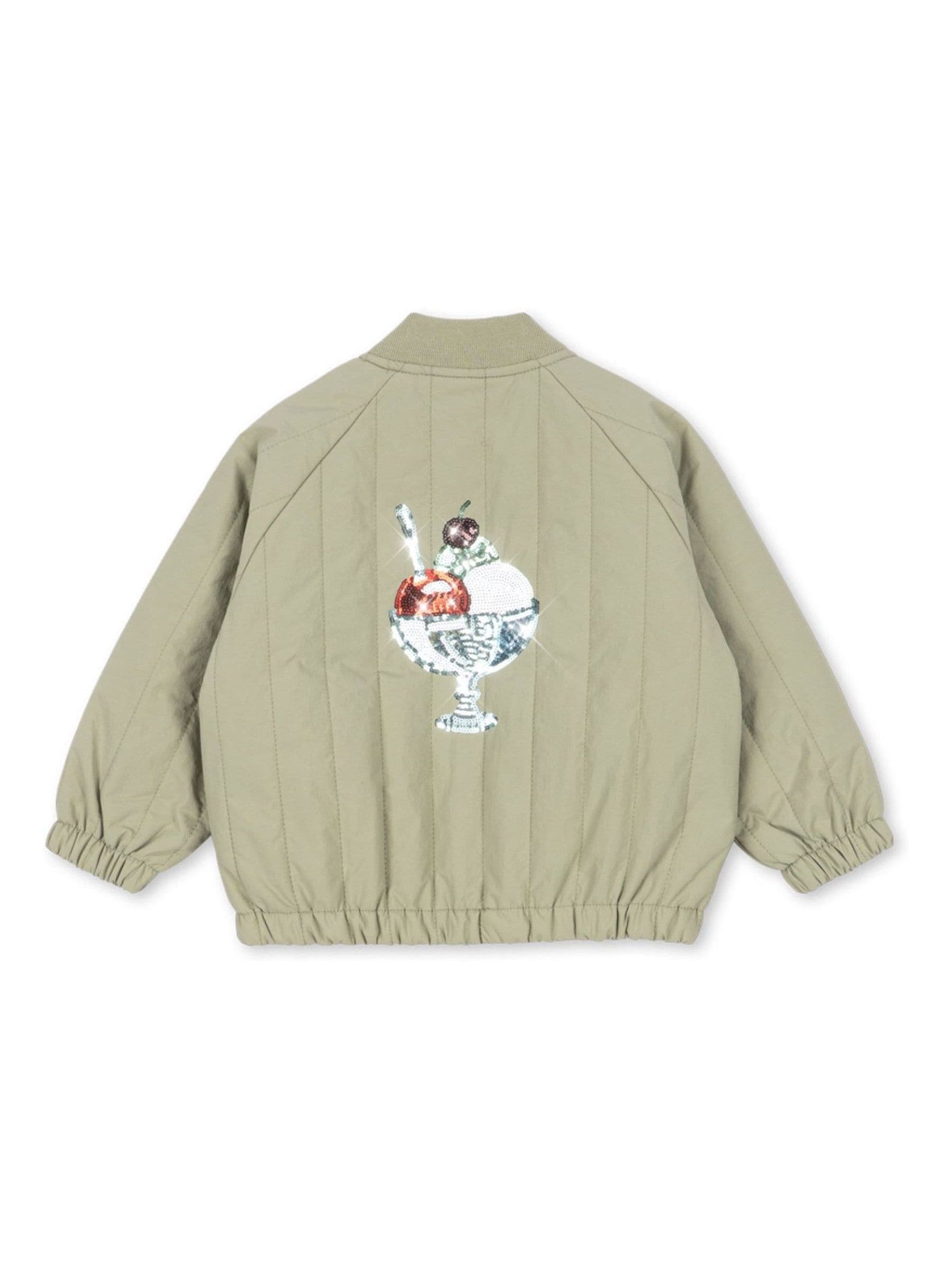 Dsiney Kidz - Konges Sløjd Green Juno Sequin Ice Back Graphic Bomber Jacket image 2