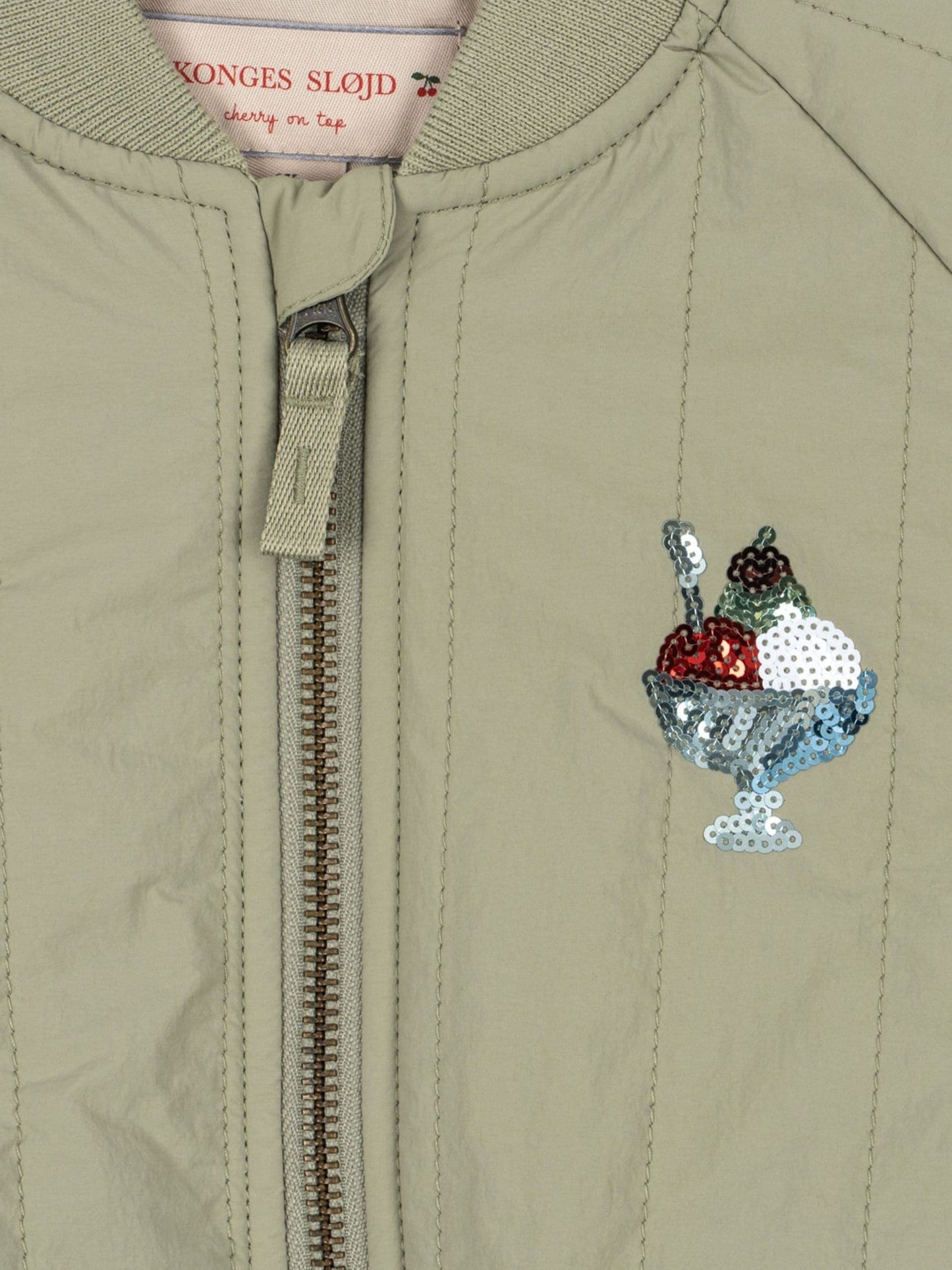 Dsiney Kidz - Konges Sløjd Green Juno Sequin Ice Back Graphic Bomber Jacket image 4