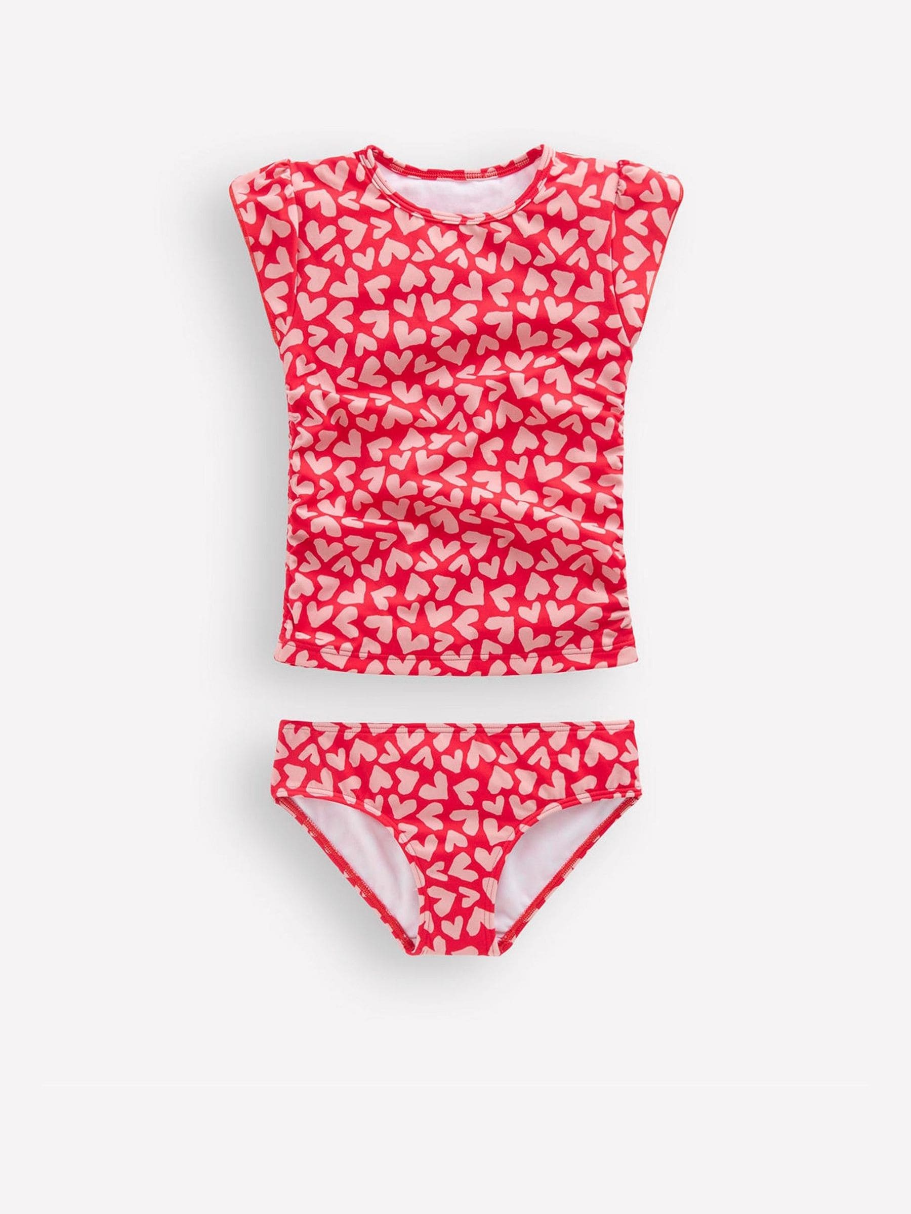 Boden Red Heart Ruched Tankini Set image 1