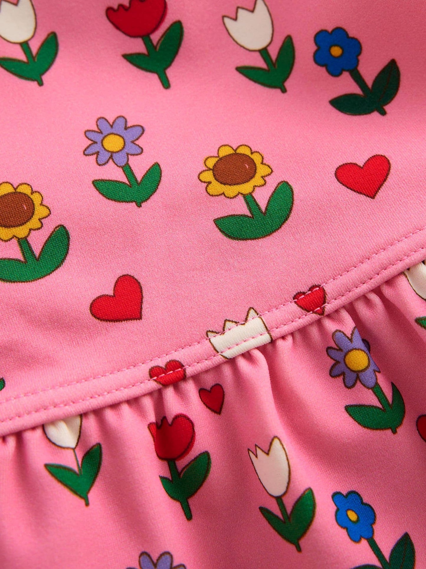 Boden Pink Long Sleeve Frill Set image 3