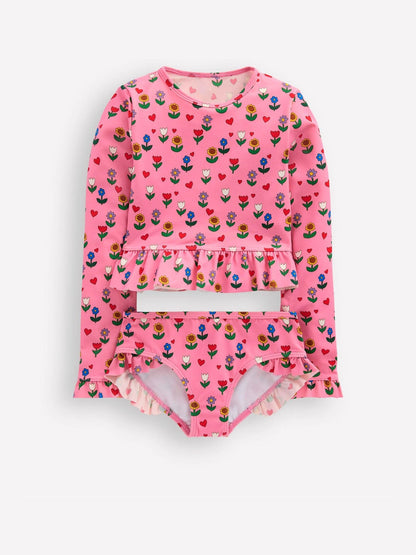 Boden Pink Long Sleeve Frill Set image 1
