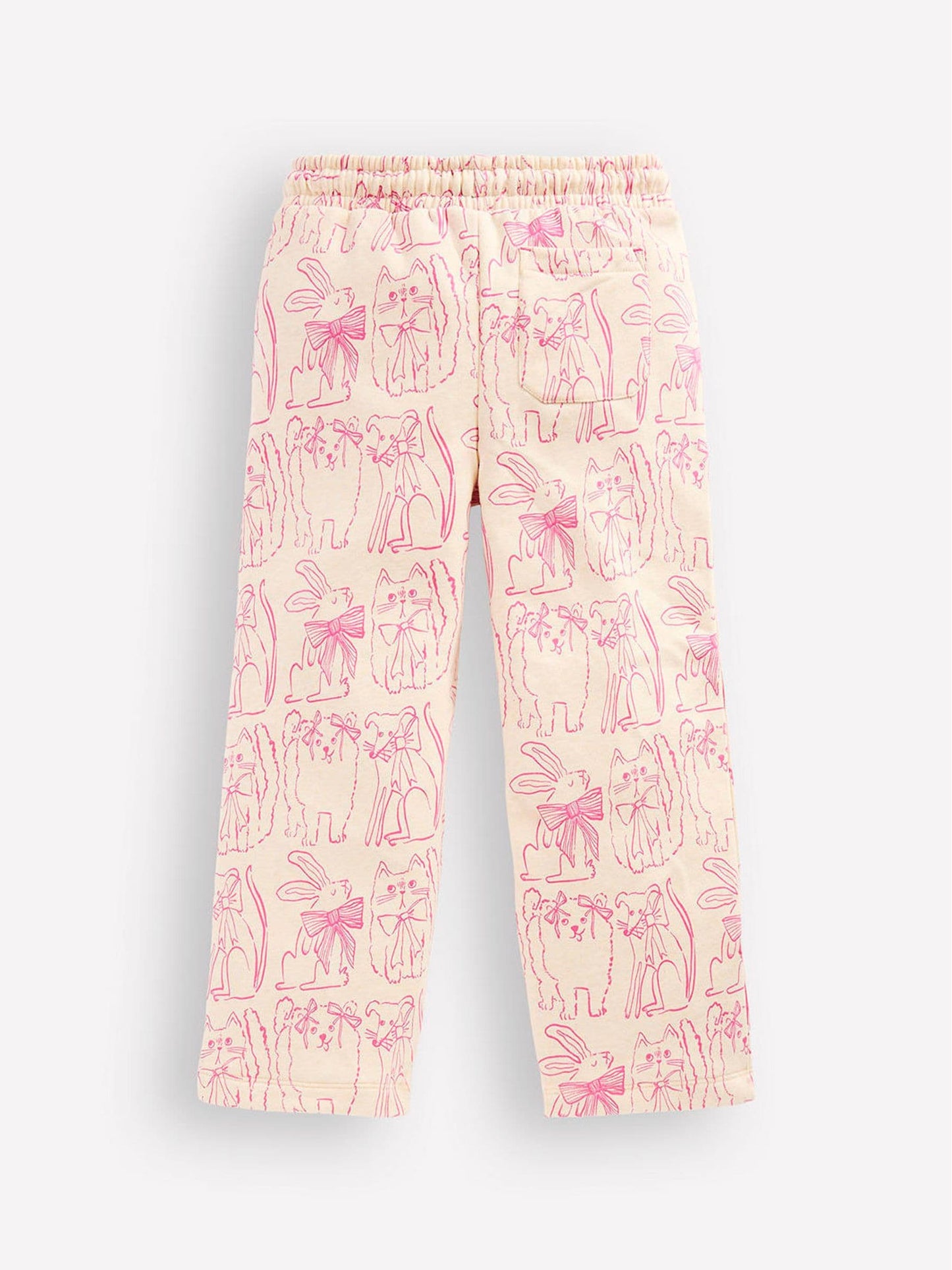 Boden Cream Wide Leg Printed Joggers image 5