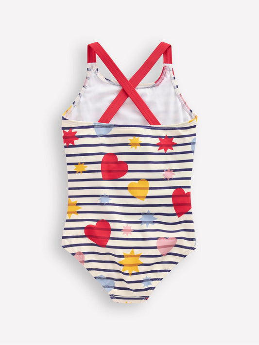 Dsiney Kidz - Boden Blue Cross-Back Printed Swimsuit image 2