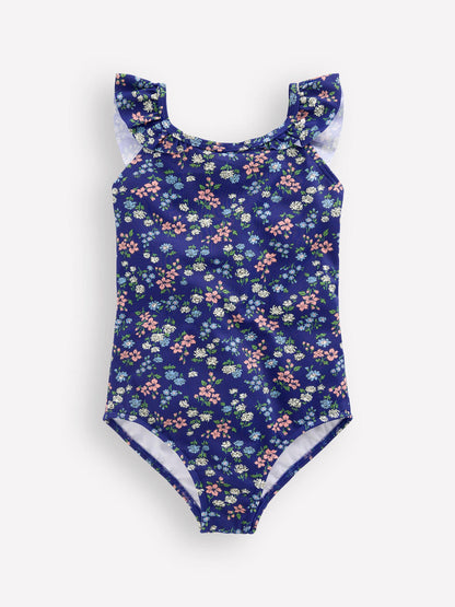 Boden Blue Hallie Frill Strap Swimsuit image 1