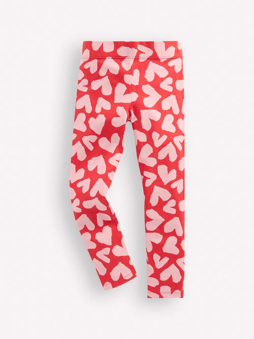 Boden Red Fun Heart Leggings image 1