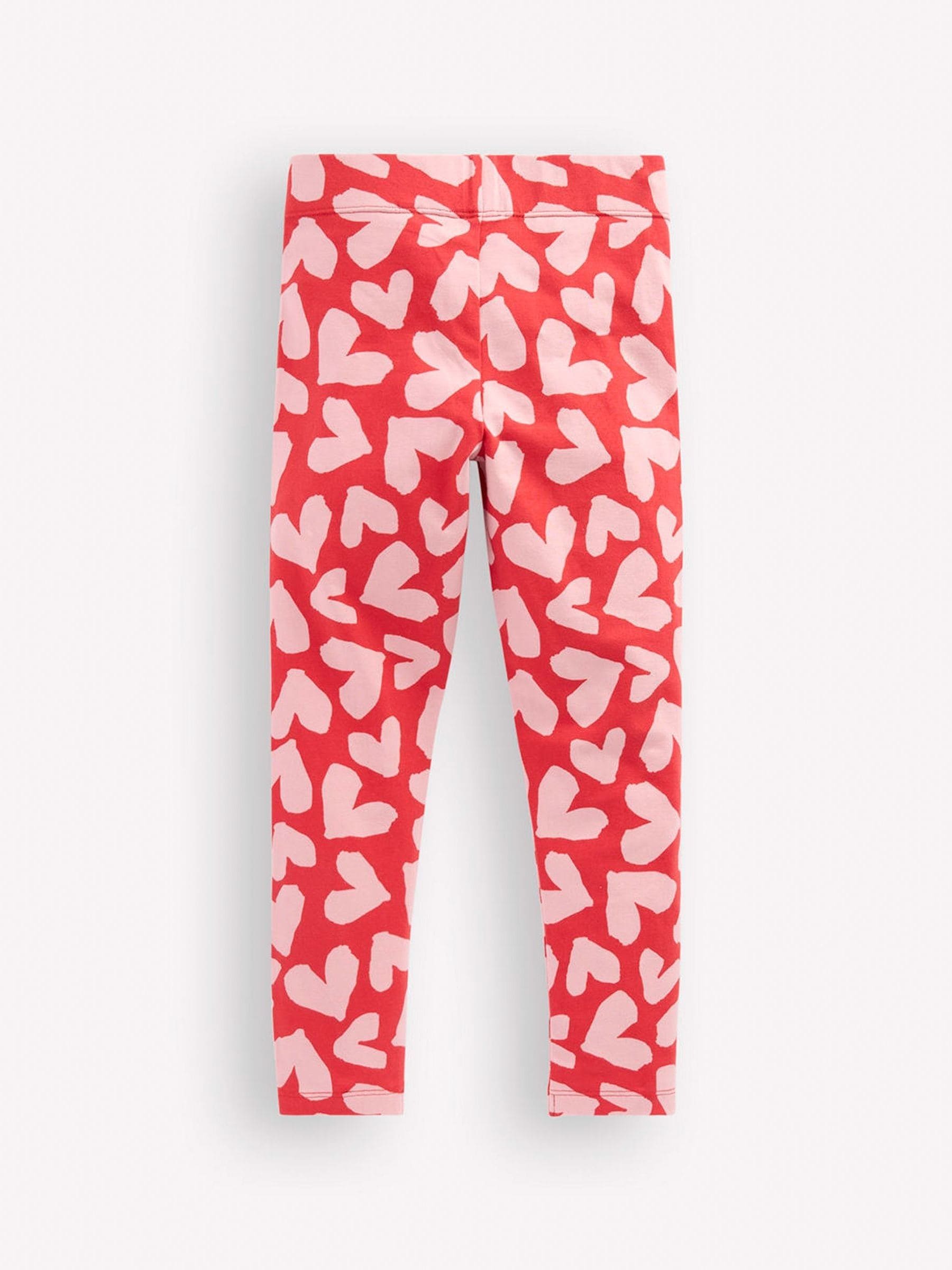 Boden Red Fun Heart Leggings image 2