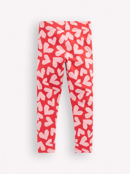 Boden Red Fun Heart Leggings image 2