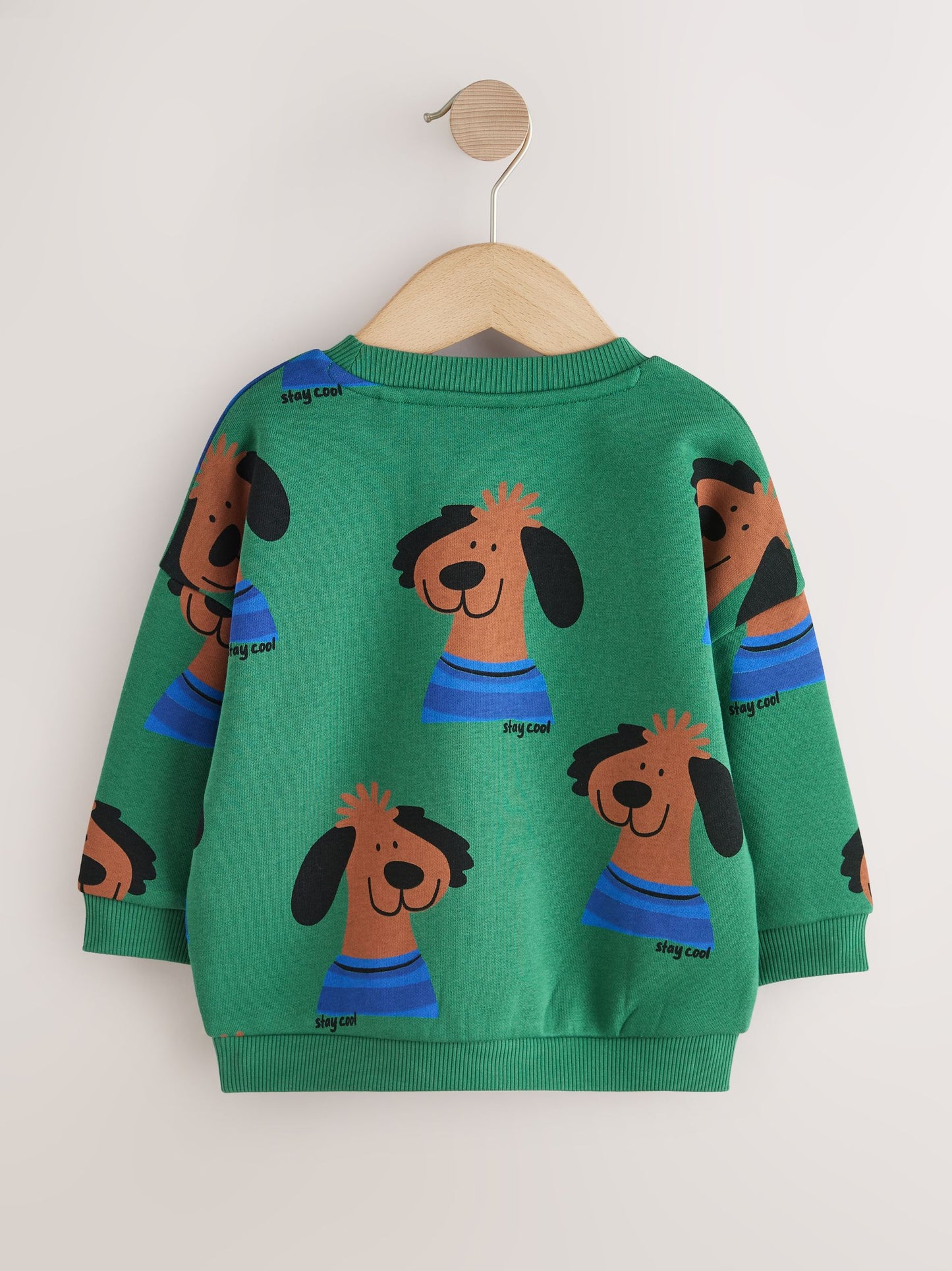 Dsiney Kidz - Green All Over Printed Crew Neck Sweat Top (3mths-7yrs) image 2