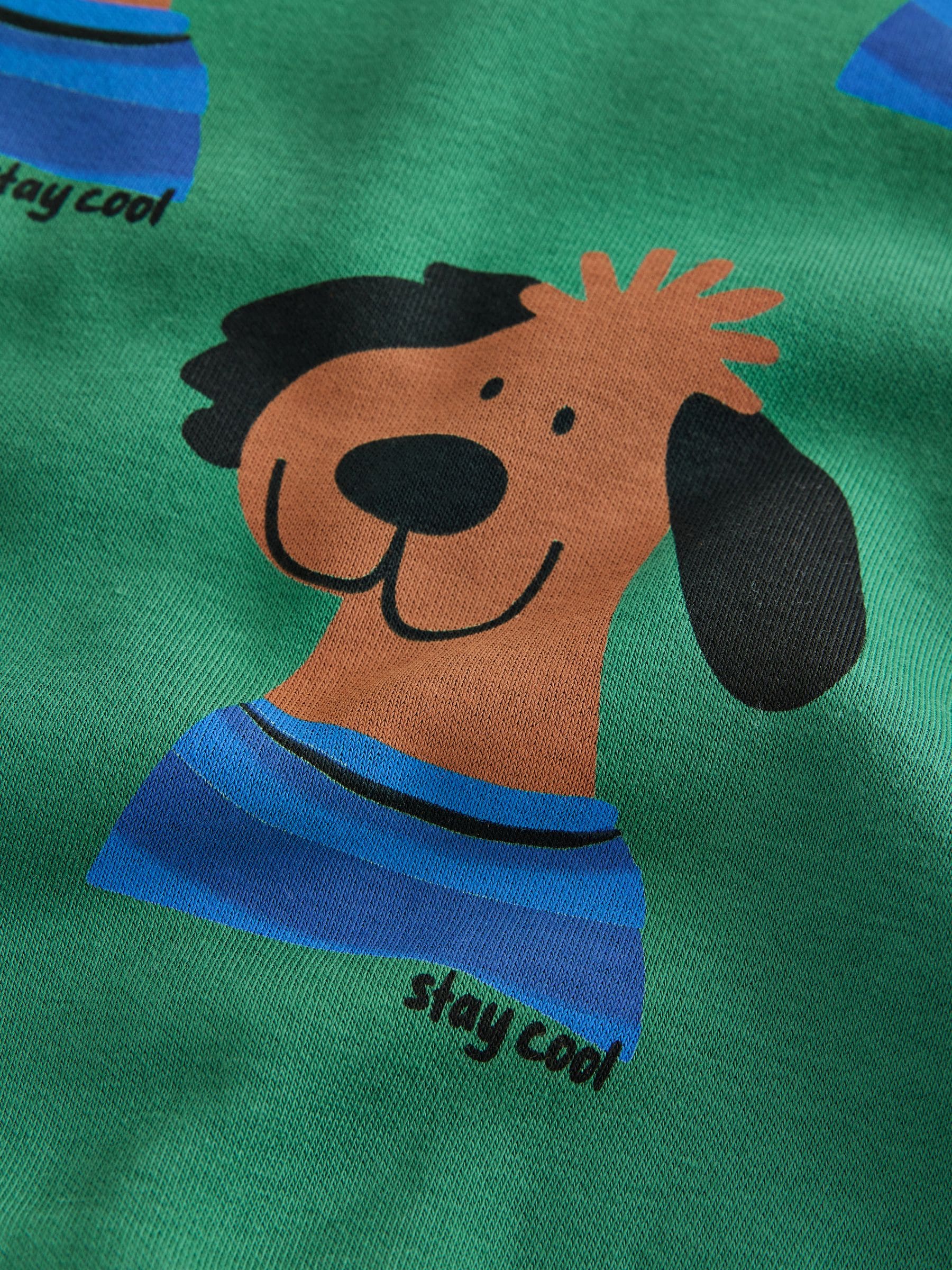 Dsiney Kidz - Green All Over Printed Crew Neck Sweat Top (3mths-7yrs) image 3