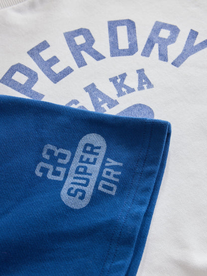 Superdry White/Blue Sweat Top and Shorts Set image 7