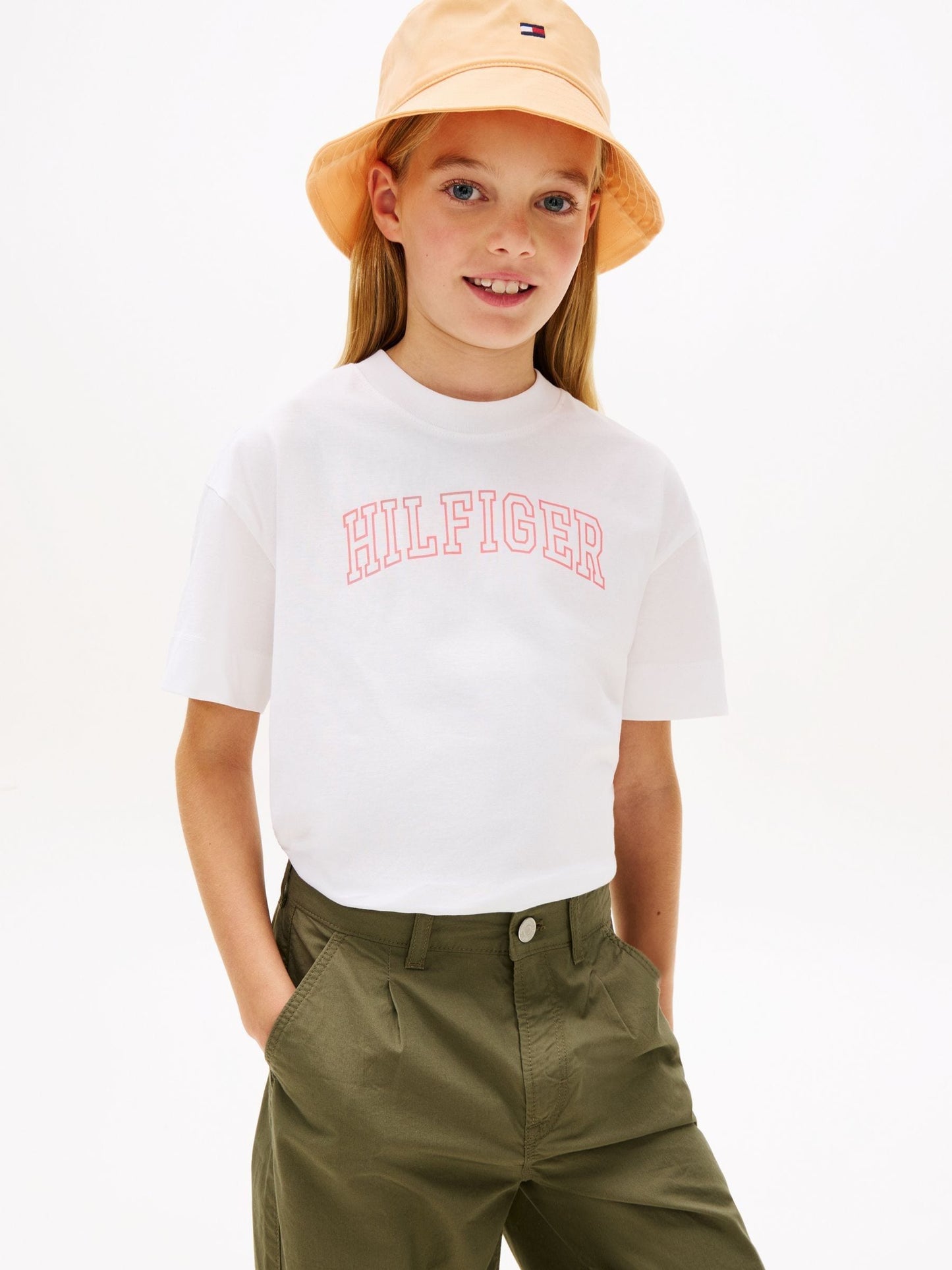 Tommy Hilfiger White Logo Jersey Crew Neck T-Shirt image 1