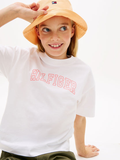Tommy Hilfiger White Logo Jersey Crew Neck T-Shirt image 4
