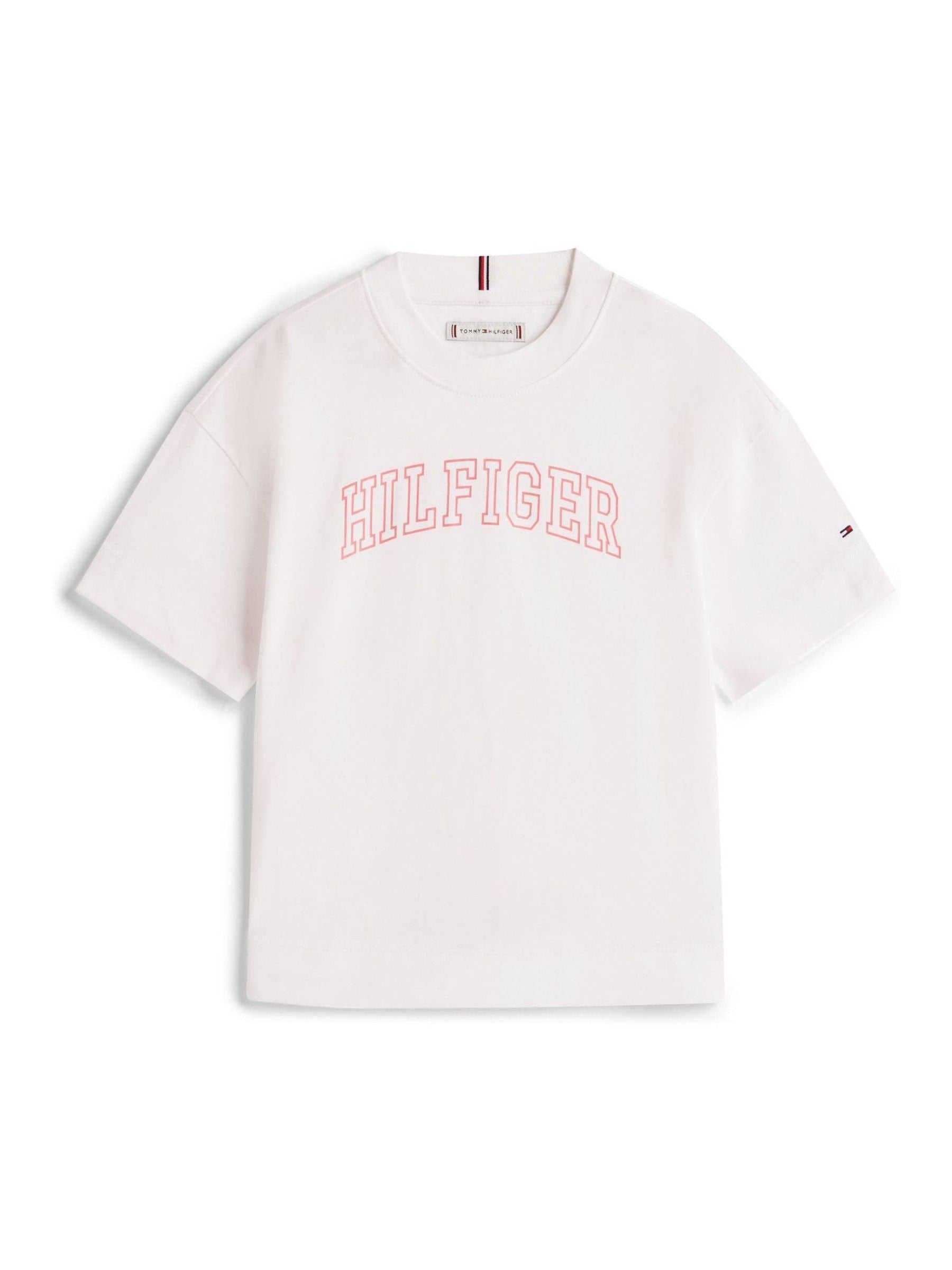 Tommy Hilfiger White Logo Jersey Crew Neck T-Shirt image 5