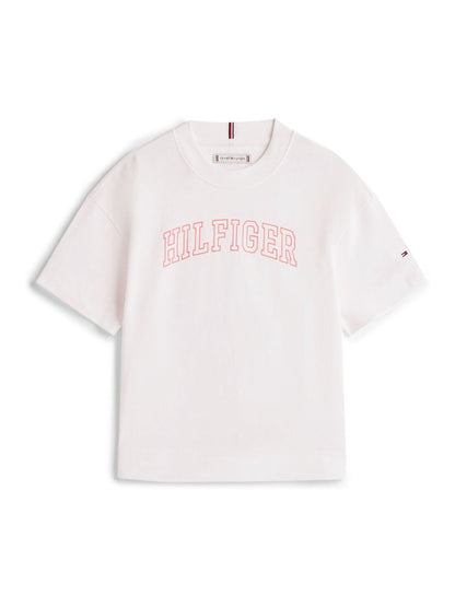 Tommy Hilfiger White Logo Jersey Crew Neck T-Shirt image 5