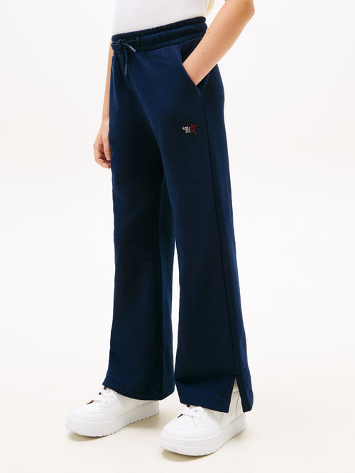 Tommy Hilfiger Blue Diamanté Star Flag Wide Leg Joggers image 1