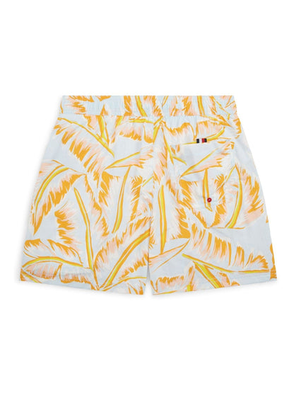 Tommy Hilfiger Orange Medium Drawstring Print Swim Shorts image 2